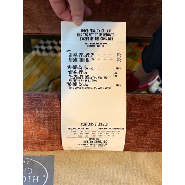 Red Hickory Chair Jules Chair and Ottoman For Sale - Image 8 of 8