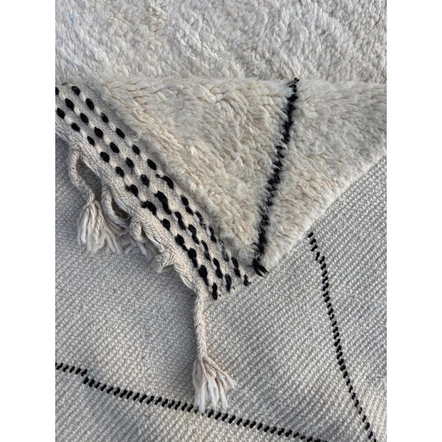 White Authentic Wool Carpet For Sale - Image 13 of 13