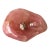 A substantial natural pink rose quartz jewelry dish in an organic shape, polished smooth, circa mid-20th century. Piece...