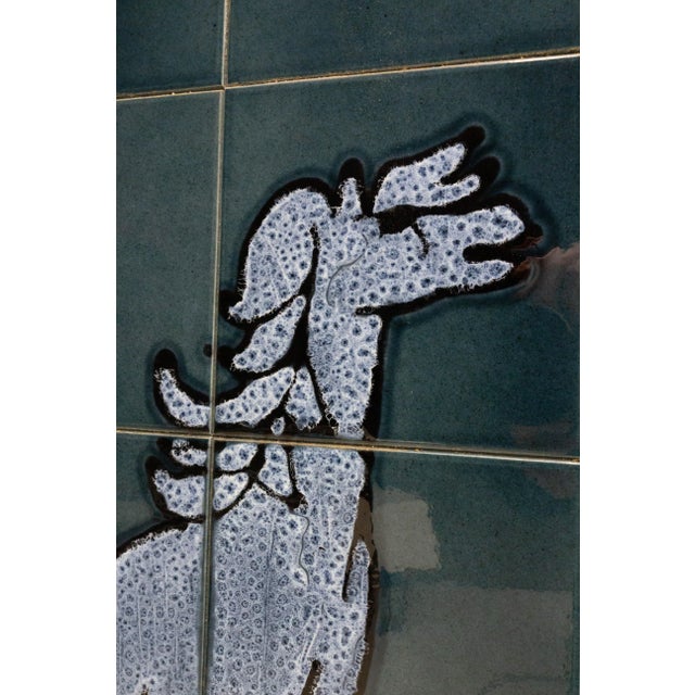 Tiles Horse Under the Moon Mid-Century, France, 1970s For Sale - Image 4 of 7