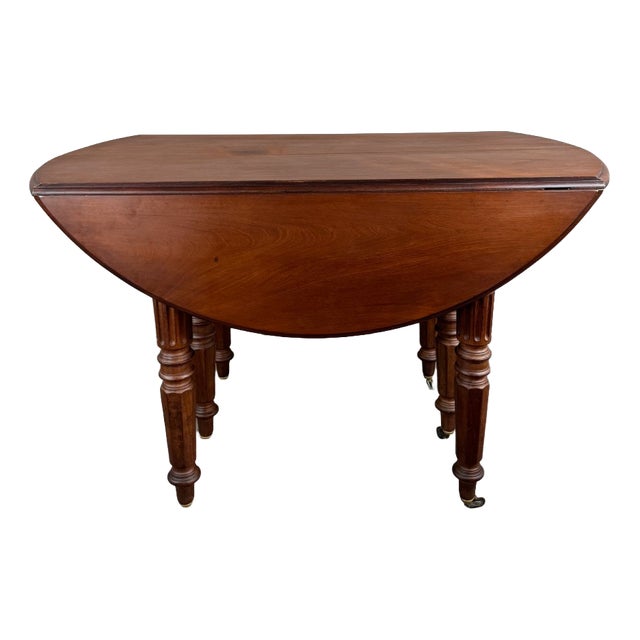 19th Century Drop-Leaf Table in Wood For Sale
