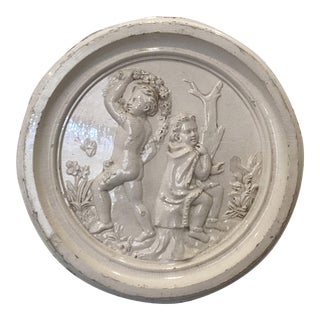 19th Century Ceramic Rondel Plaque For Sale