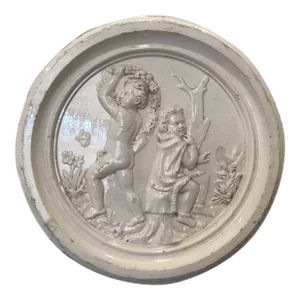 19th Century Ceramic Rondel Plaque