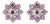 5.67 Carat Round Brilliant Cut Diamond Ruby Gold Earrings, Pair For Sale