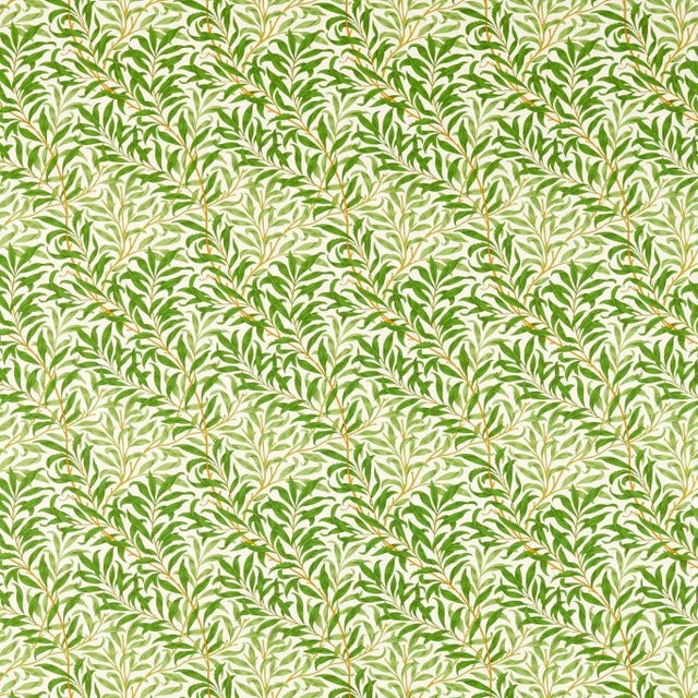 Morris & Co Willow Bough Fabric in Leaf Green For Sale