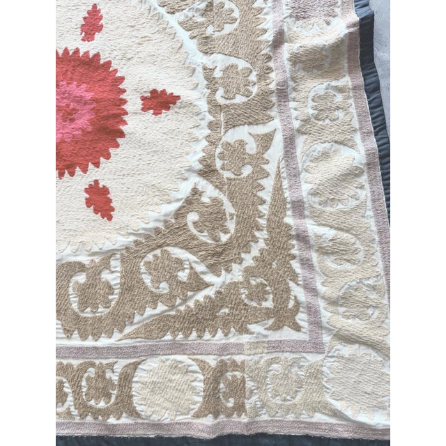 1960s Asian Suzani Tablecloth For Sale - Image 5 of 8