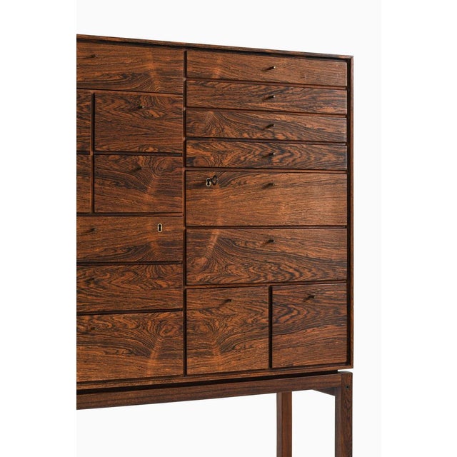 Børge Mogensen Cabinet in Brass and Rosewood by Børge Mogensen, 1960s For Sale - Image 4 of 9