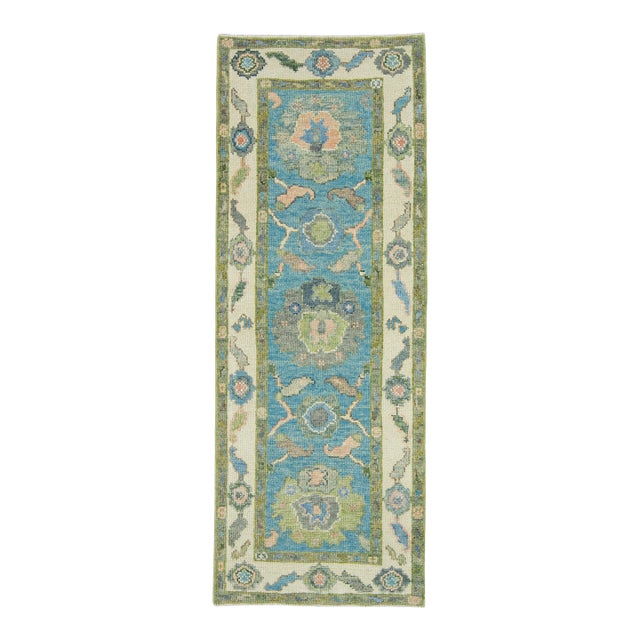 Turkish Oushak Runner Rug 2'2" x 5'11" #17171 For Sale