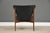 Wood 1950s Refinished Walnut Leather Lounge Chair For Sale - Image 7 of 8