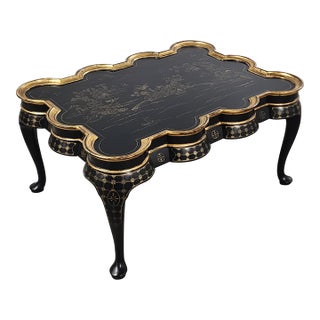 E.j. Victor Fine Furniture Chinoiserie Style Coffee Table For Sale