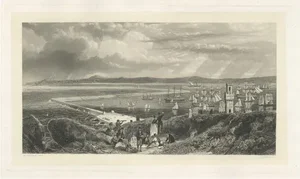Ships in an Harbour, 1860, Paper
