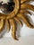 Gold French Gilt-Wood Sunburst Mirror, Hollywood Regency, 1940s For Sale - Image 8 of 16