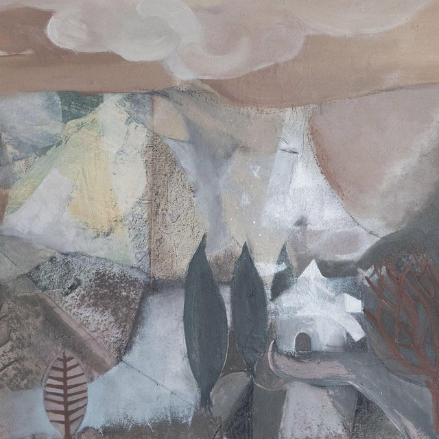 Tomàs Bel, Catalan Landscape, Mid-20th Century, Original Mixed Media For Sale - Image 4 of 9