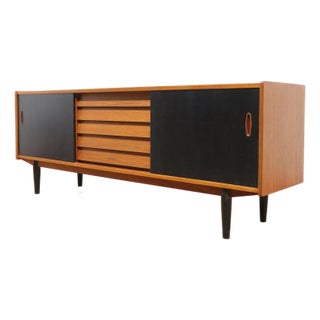 Mid Century Modern Vintage Teak Credenza Sideboard by Nils Jonsson for p.s Hegg For Sale