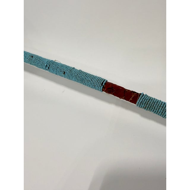 Late 19th Century Native American, Western Great Plains Ceremonial Beaded War Club Circa 1900 For Sale - Image 5 of 13