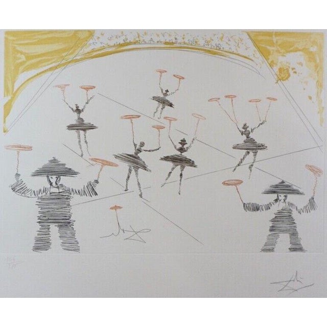 ARTIST: Salvador Dali TITLE: Le Cirque Chinois MEDIUM: Etching SIGNED: Hand Signed EDITION NUMBER: 166/175 MEASUREMENTS:...