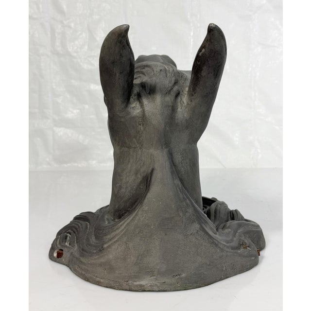 Vintage Cast Aluminum Horse Head Equestrian Wall Sculpture, Possibly French For Sale - Image 9 of 18