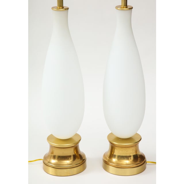 Frosted Murano Glass Lamps - A Pair For Sale - Image 4 of 8