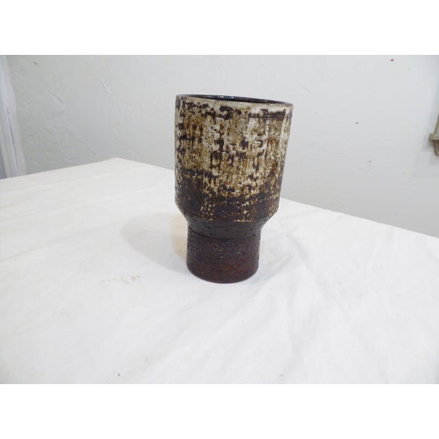 Mid-20th Century Hand Thrown Ceramic Vase For Sale - Image 4 of 4