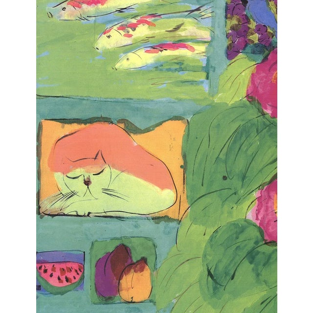 Contemporary 1993 Walasse Ting 'Still-Life with Pink Cat' Contemporary Offset Lithograph For Sale - Image 3 of 5