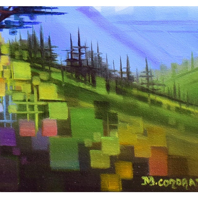 Contemporary A Colorful Afternoon by Michelle Condrat | Oil on Board Mountain Landscape For Sale - Image 3 of 8