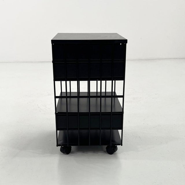 Postmodern Wire Chest of Drawers on Wheels by Bruna Rapisarda for Robots, 1980s For Sale - Image 3 of 7