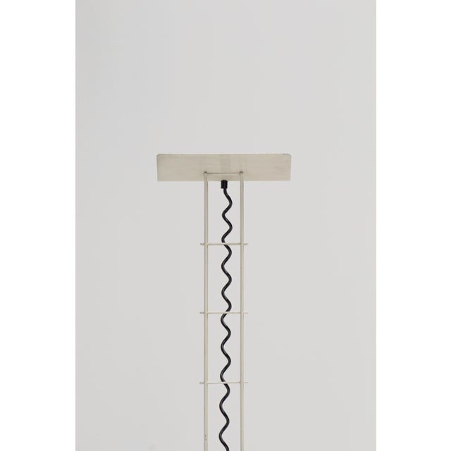 Postmodern White Floor Lamp from Arelux, Italy, 1980s For Sale - Image 3 of 7