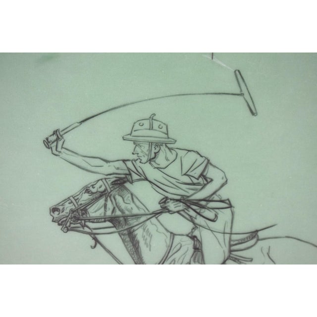 Paul Brown Polo Pencil on Acetate Drawing 6 For Sale - Image 4 of 4