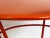 Mid-Century Modern Center Table Round Vintage Enameled Orange Metal For Sale - Image 3 of 9
