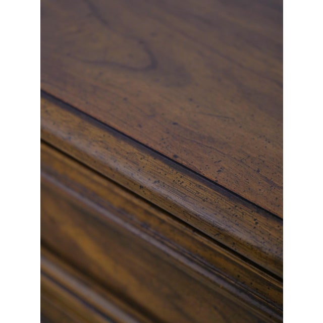 Wood Pair of Henredon Walnut French Style Nightstands For Sale - Image 7 of 18