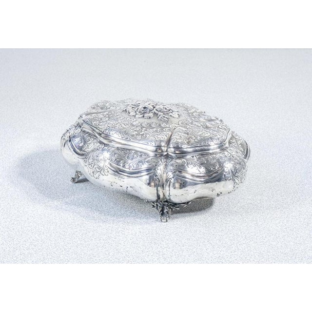 Vintage Silver Jewelry Box, 1930s For Sale - Image 14 of 18