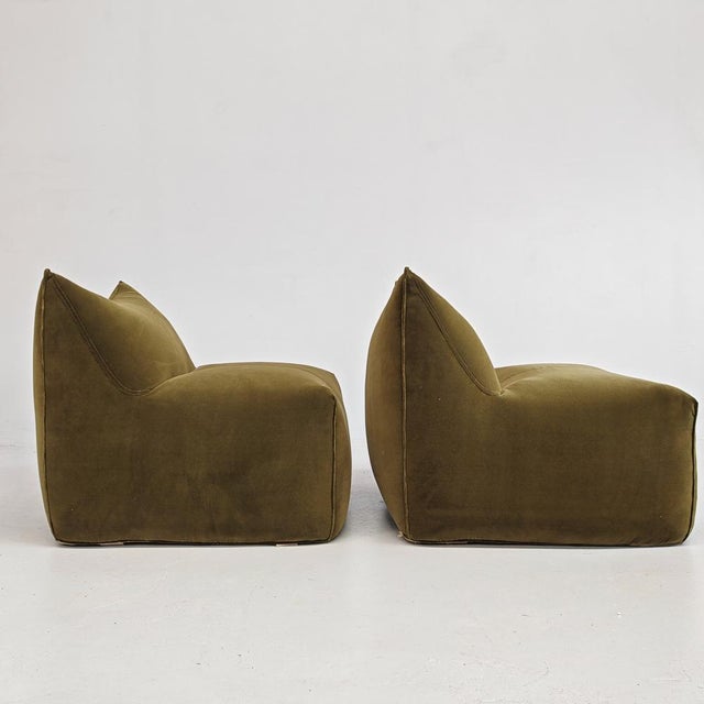 1970s Le Bambole Modular Armchairs in Green Velvet by Mario Bellini for B&B Italia, 1970s, Set of 2 For Sale - Image 5 of 18