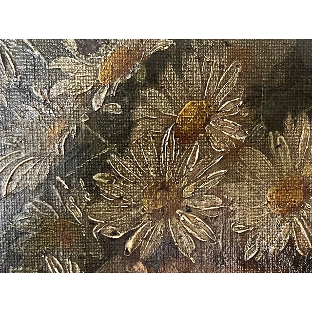 Textile 19 Th C German Still Life on Canvas in Gilded Frame For Sale - Image 7 of 16