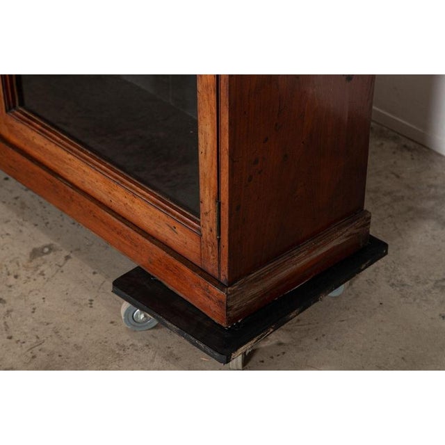 Large Antique English Mahogany Glazed Library Bookcase, 1870 For Sale - Image 17 of 18