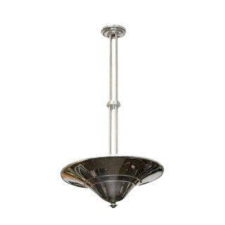 1930s Art Deco Saucer Ceiling Pendant Lamp For Sale