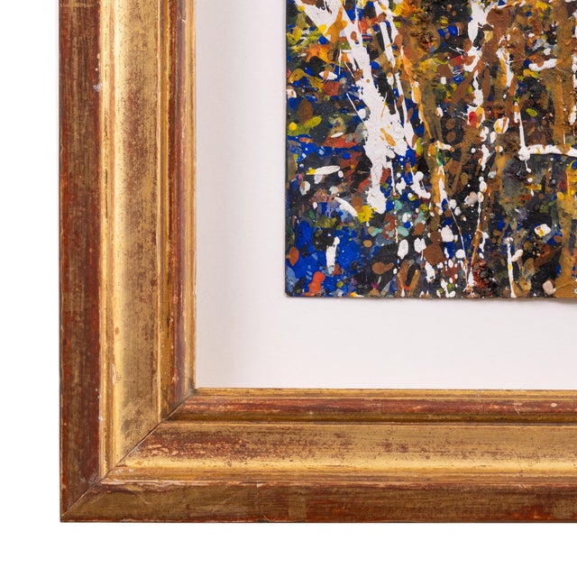 Friedrich Schiemann, Untitled, 1950s, Gouache & Oil on Canvas For Sale - Image 4 of 6