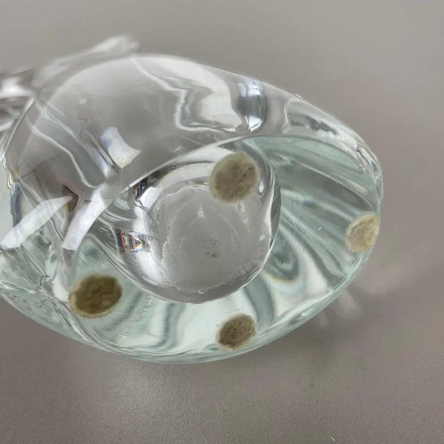 Large Floral Crystal Glass Vase attributed to Flavio Poli for Art Vannes, France, 1970s For Sale - Image 16 of 18