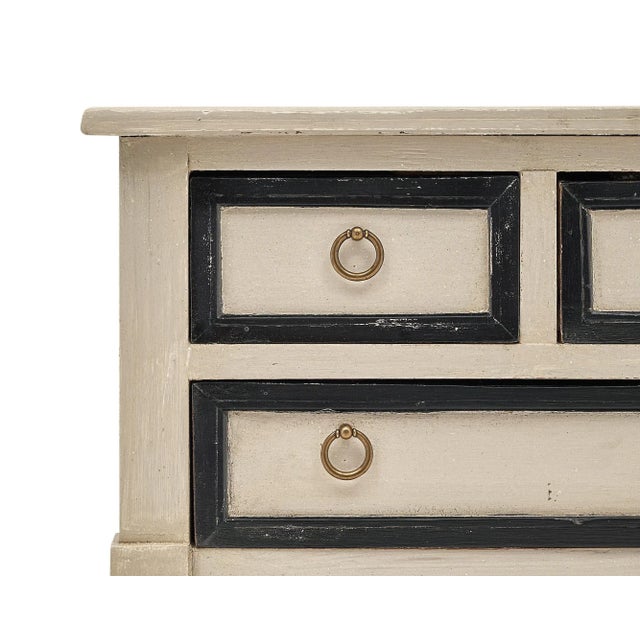 Gray Antique Painted Petite Side Table For Sale - Image 8 of 10