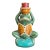 Vintage Colorful Ceramic Frog Candlestick Holder For Sale