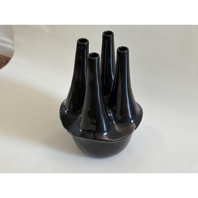 Vintage Portuguese Brutalist Flower Vase, 1990s For Sale - Image 4 of 7