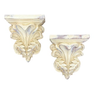 Vintage Rococo Style Decorative Wall Bracket - A Pair For Sale