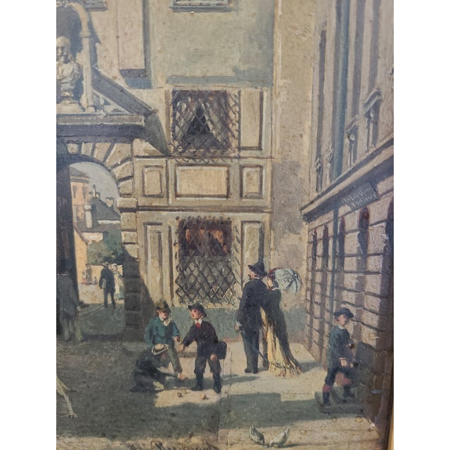 Otto Von Ruppert Antique Oil Painting Munich Germany Architectural Cityscape For Sale - Image 4 of 12