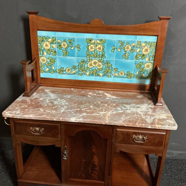 Antique Art Nouveau Washstand, 1895 For Sale - Image 3 of 7