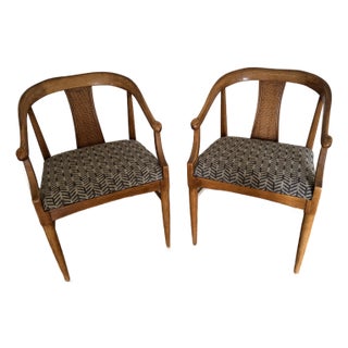 Mid 20th Century Mid-Century Danish Tamerlane Accent / Dining Arm Chairs by Thomasville - A Pair For Sale