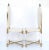 Metal Set 6 Charles Hollis Jones Mid-Century Modern Lucite & Brass X Base Dining Chair For Sale - Image 7 of 13