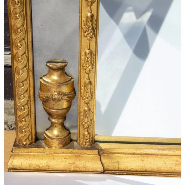 Antique Italian Carved and Gilt Tall Console Mirror For Sale - Image 4 of 6