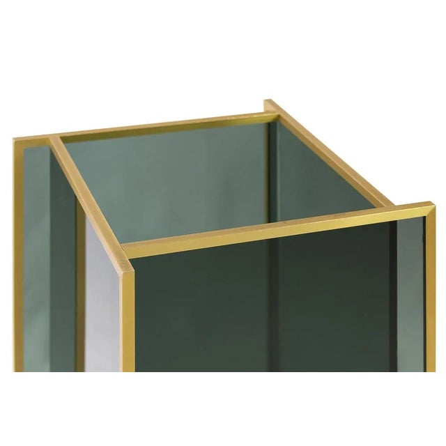 Mid-Century Italian Glass & Brass Umbrella Stand For Sale - Image 6 of 8