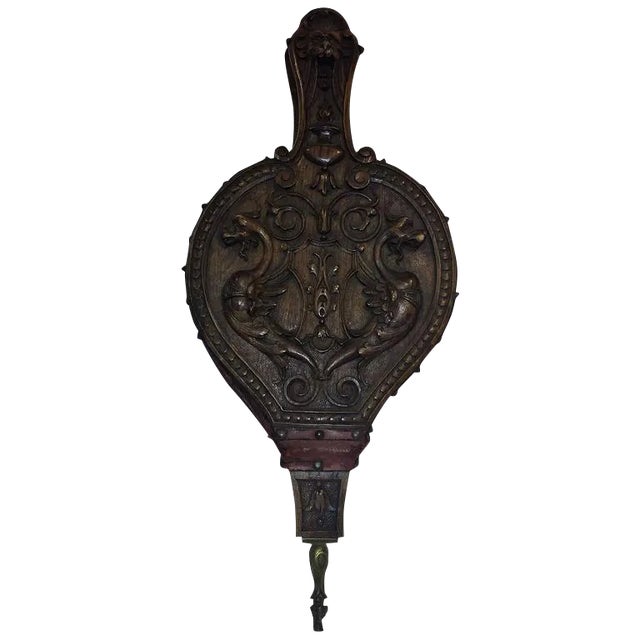 Italian Hand- Carved 19th Century Fire Bellows For Sale - Image 11 of 11