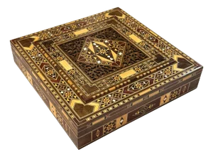 1990s Marquetry Inlay Jewelry Box