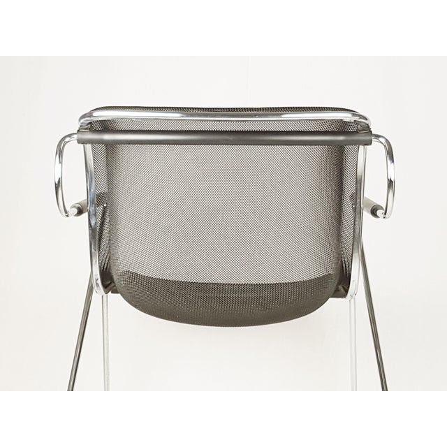 Penelope Armchair in Black and Chrome-Plated Metal by C. Pollock for Anonima Castelli, 1982 For Sale - Image 6 of 14